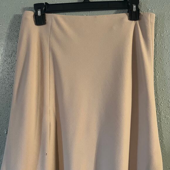 Vintage Georgio Armani Women's Beige Tulip Skirt Sz 12 100% Wool Fit and Flare - Picture 15 of 15